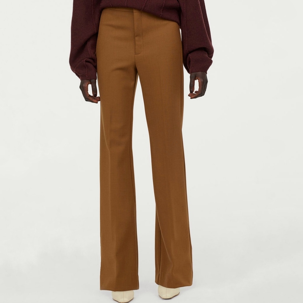 H&M Brown Boot-Cut Trousers